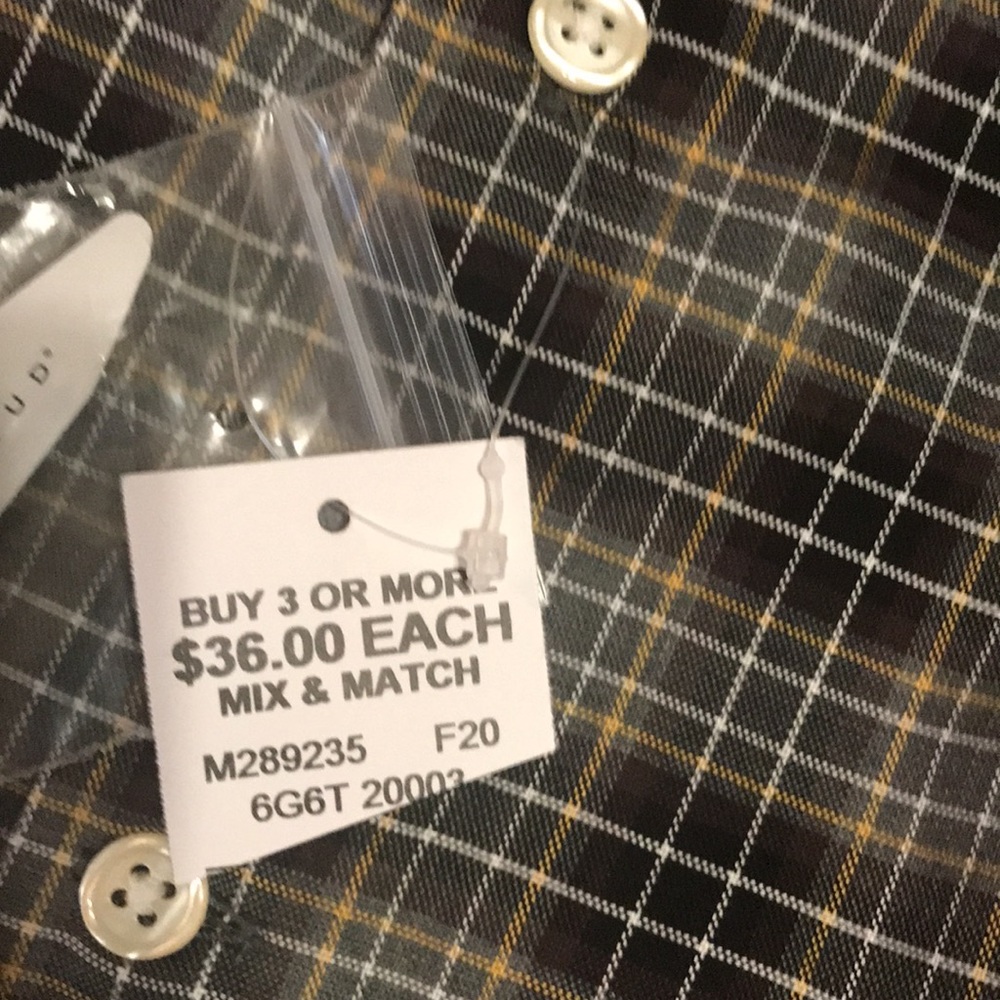 ❤️233)NWT Mens long sleeve casual shirt by Joseph Abboud. Size medium - Picture 6 of 9